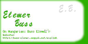 elemer buss business card